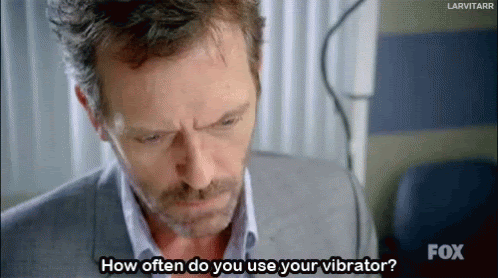 Man saying, ‘Oh, I left my vibrator on.’