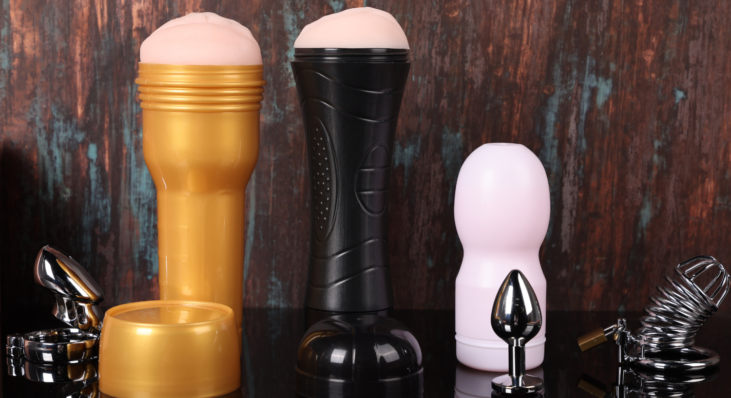 image with various sex toys for men and penis-owners