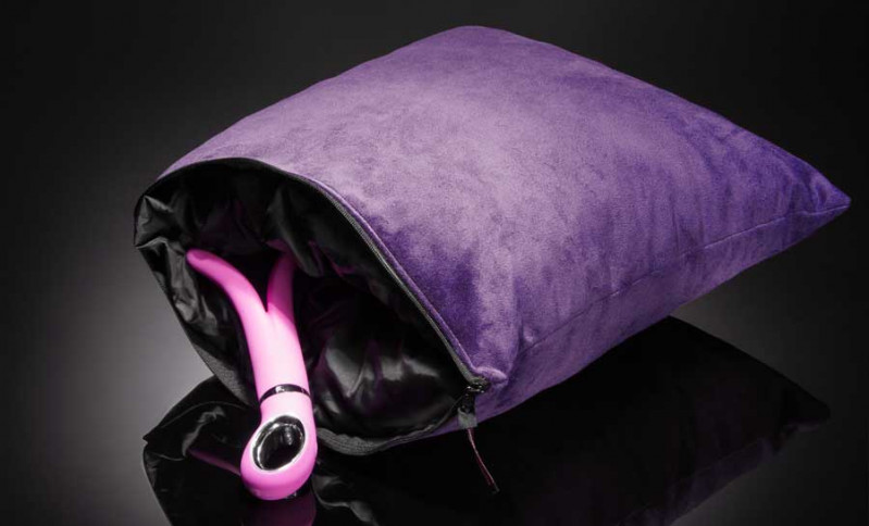 A sex toy in a pillow case